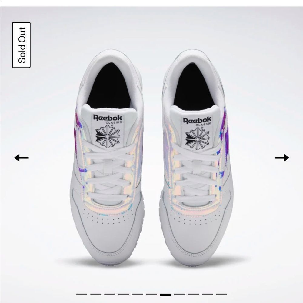 Women’s white Reebok Classic sneakers size US 8 1/2
